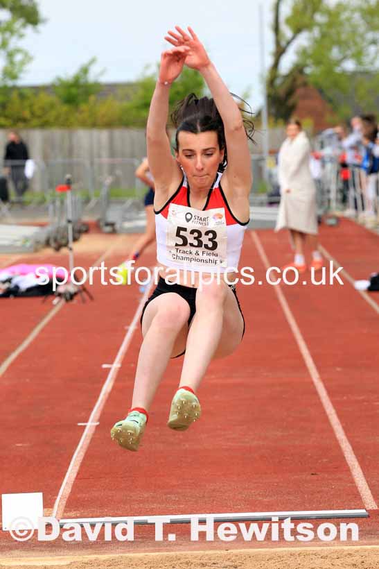 Womens Under-17s Long Jump, 2023 North Eastern Track and Field Champs., Middlesbrough Sports Village, Middlesbrough. Photo: David T. Hewitson/Sports for All Pics